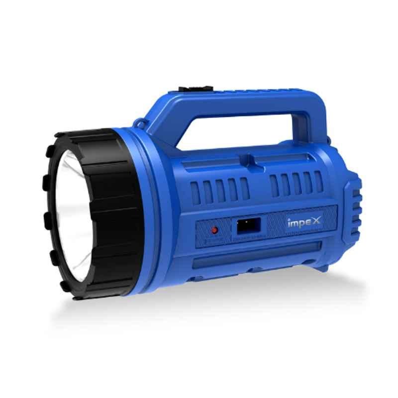 Impex 3000mAh Blue Rechargeable LED Flashlight, GLISTER G22B