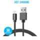 Ambrane ABCL-15 3A Nylon Black Lightning Braided Cable