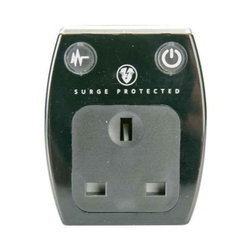 Masterplug Black Surge Protected USB Charger, ACE864333