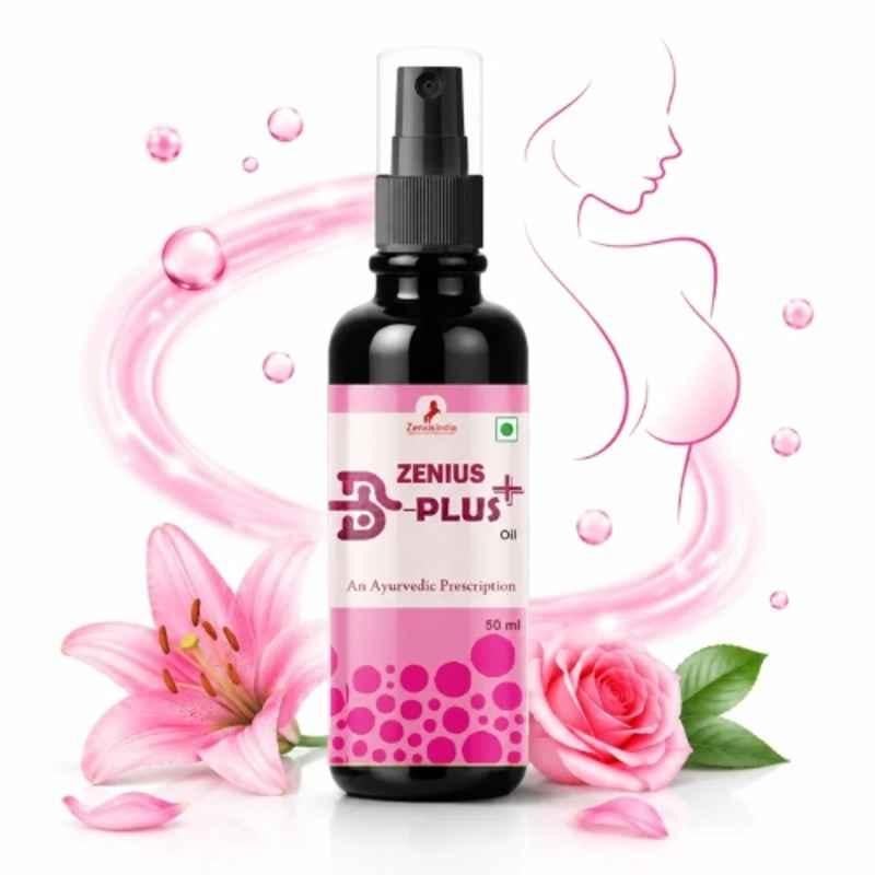 Zenius India 50ml B Plus Oil with Grape Seed, Soybean, Olive Oil & Jojoba Oil for Women Seeking Natural Upper Body Firming