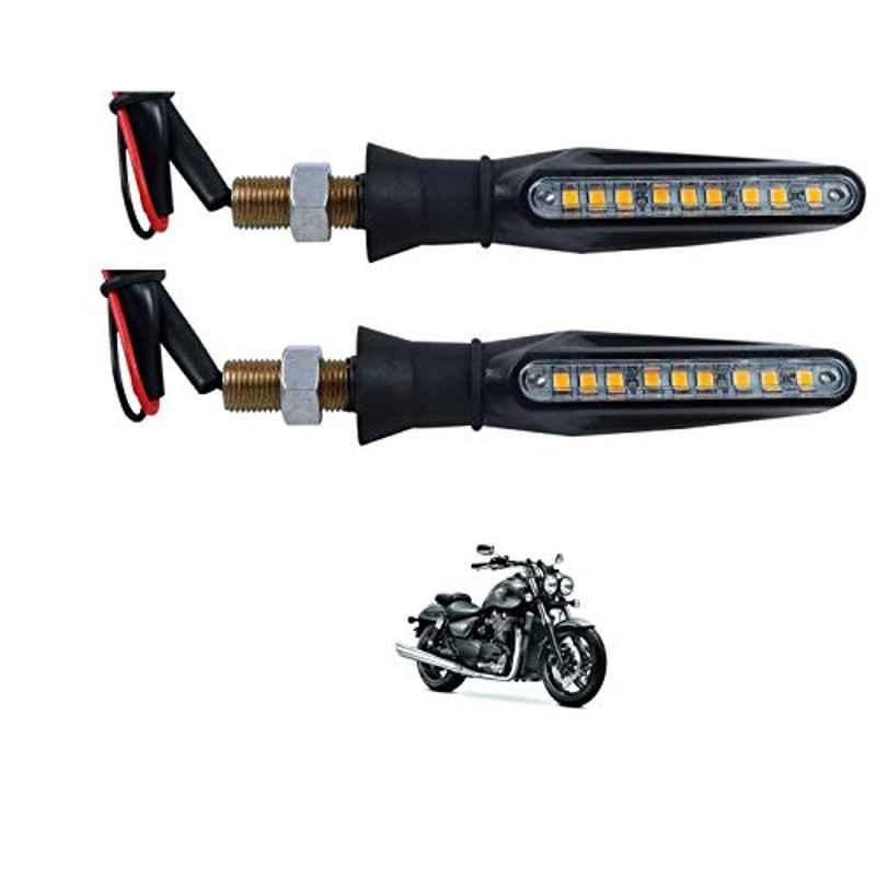 Kozdiko 4 Pcs Plastic Front & Rear Side Sleek Yellow Bike Indicator Set for Triumph Thunderbird Storm