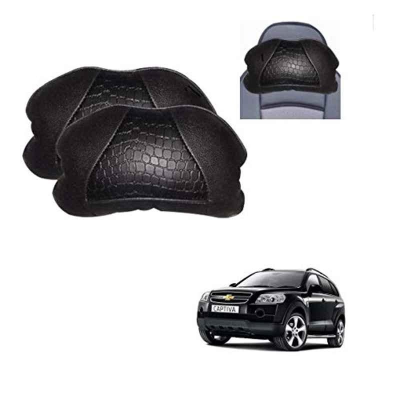 Kozdiko 2 Pcs Black Neck Rest Cushion Pillow Set for Chevrolet Captiva