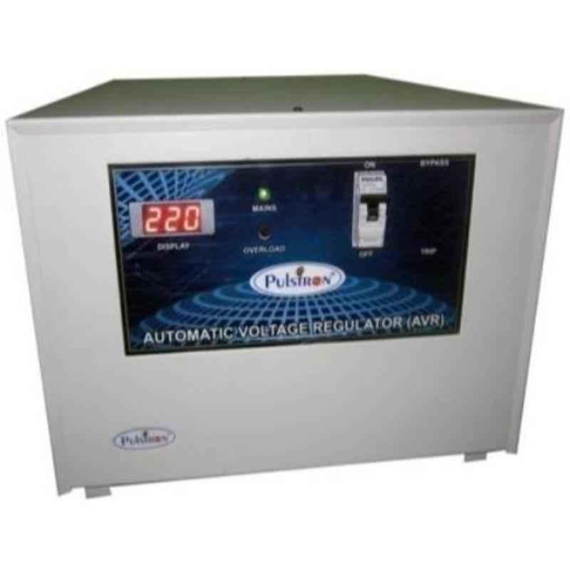 Pulstron PTI-15190D 15kVA 190-300V Single Phase Light Grey Automatic Mainline Voltage Stabilizer