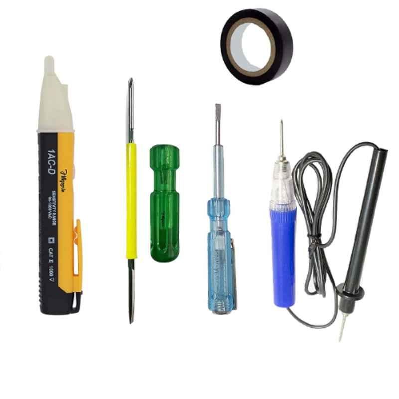 Hillgrove HGCM207M1 Non Contact Voltage Tester Set with Electrical Tape, Line Tester, Continuity Tester & 2-in-1 Screwdriver, HGCM420