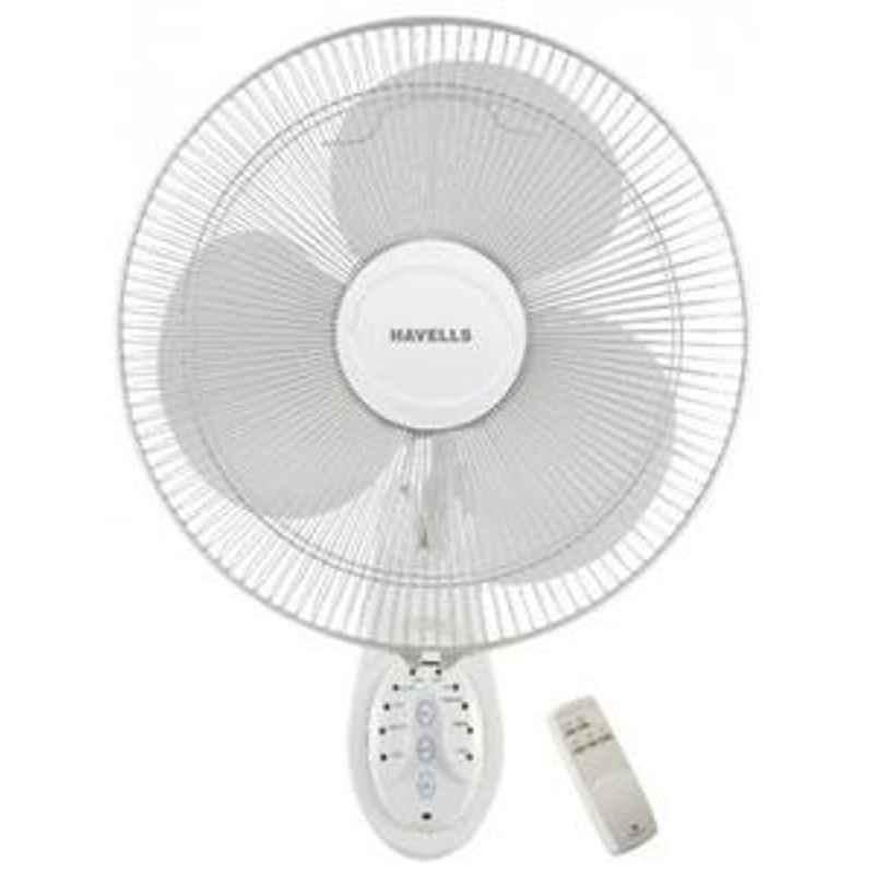 Havells FHWPTRCWHT16 Platina Remote Wall Fan Speed 1360 RPM, Sweep Size 400 mm, Power 50 Watts