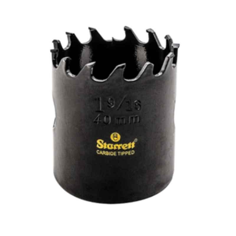Starrett 40mm Black High Performance Triple Chip Tungsten Carbide Tipped Hole Saw, CT196