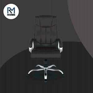 RM HOME Linea PU Leather High Back Brown Ergonomic Revolving Chair