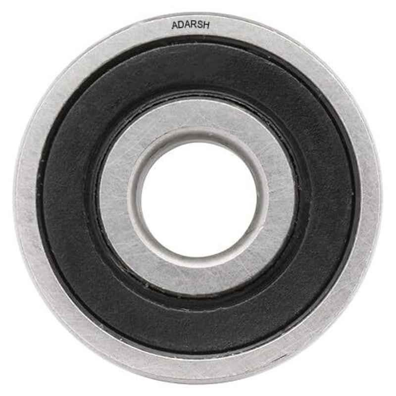 Adarsh 12x32x10mm Chrome Steel Rubber Sealed Ball Bearing, 6201 2RS (Pack of 10)