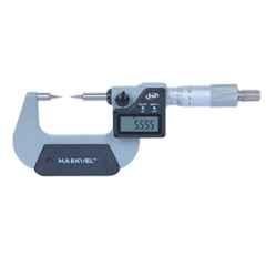 Markvel 0-25mm Stainless Steel Digimatic Point Micrometer, 224-25-15