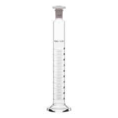 ABGIL 100ml Borosilicate Glass Hexagonal Base Cylinder Graduated Single Metric Scale with Pour Out & Stopper, ABG1220
