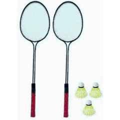 STYRKR 2 Pcs Alloy Steel Multicolour Badminton Racket with 3 Shuttlecocks