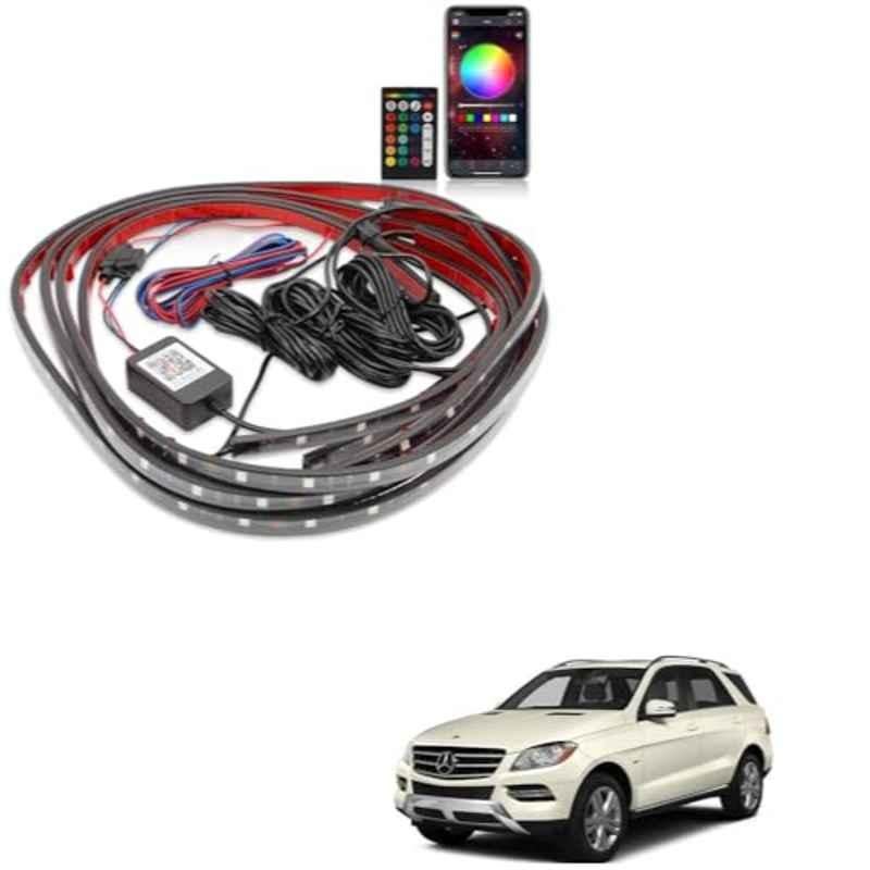 Kozdiko 12V Car Underbody Multicolor LED Strip Light Set with Wireless Remote for Mercedes Benz GLC-Class