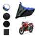 Riderscart Polyester Black & Blue Waterproof Two Wheeler Body Cover with Storage Bag for TVS Apache RTR 160 4V Drum