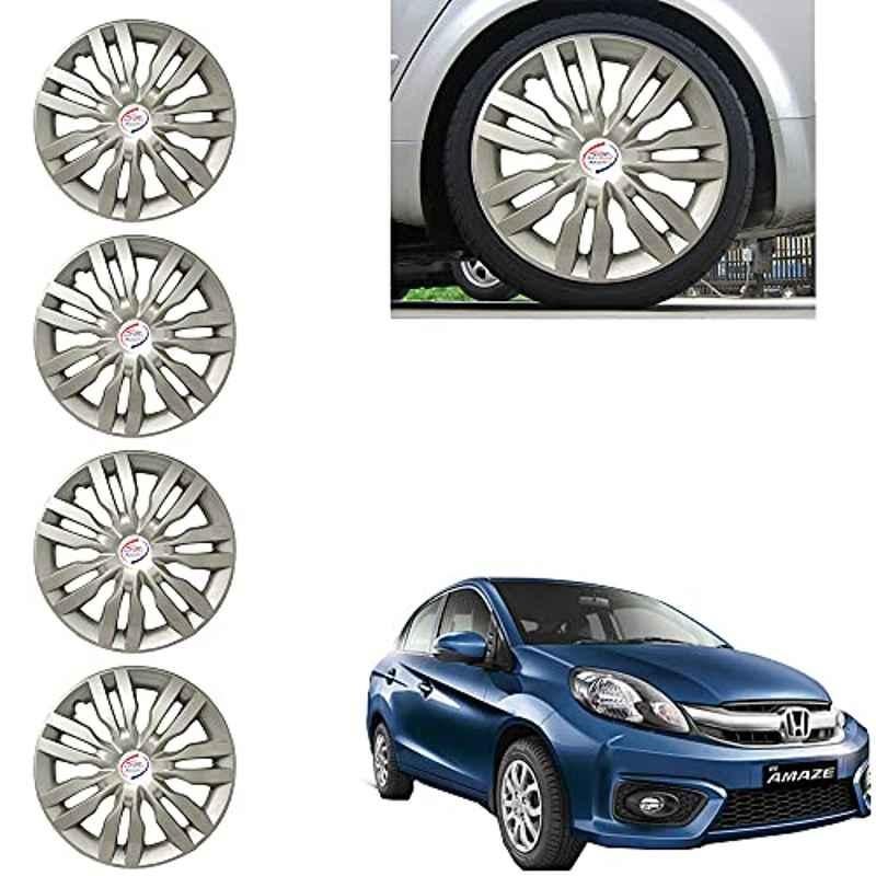 Auto Pearl 4 Pcs 14 inch ABS Silver Wheel Cover Set for Honda Amaze T-2
