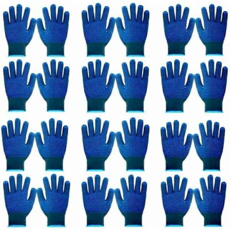 Sai Safety Blue Dotted Small Size Gloves (Pack of 50)