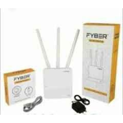 Fyber 300 Mbps White 4G Sim Router with Triple Antenna & Adaptor, FY4G-03A