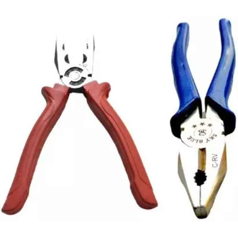 Sky Blue 2 Pcs 7.8 inch Lineman Plier Combo, SBE_PLIER_COMBO_MOD_00877