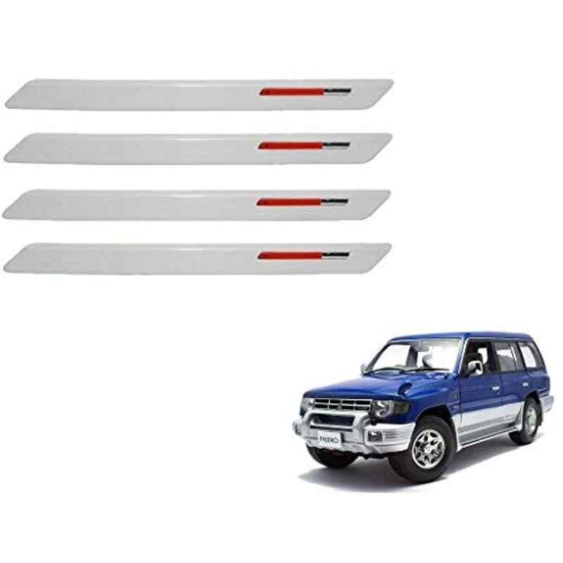 Kozdiko 4 Pcs White & Red Designer Car Bumper Protector Set for Mitsubishi Pajero, KOZ-65676