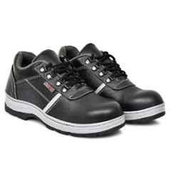 Ozarro Leather Steel Toe Black Safety Shoes, S4411BLACK, Size: 10