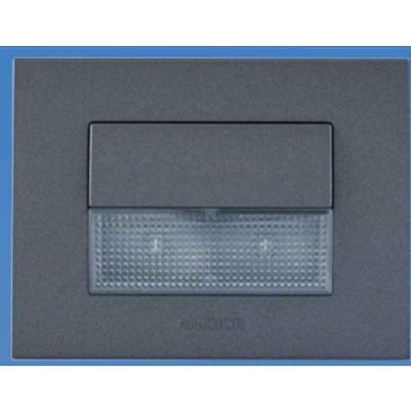 Anchor Penta 3 Module Cool Day Graphite Black LED Foot Light with Plate, 65705B (Pack of 6)