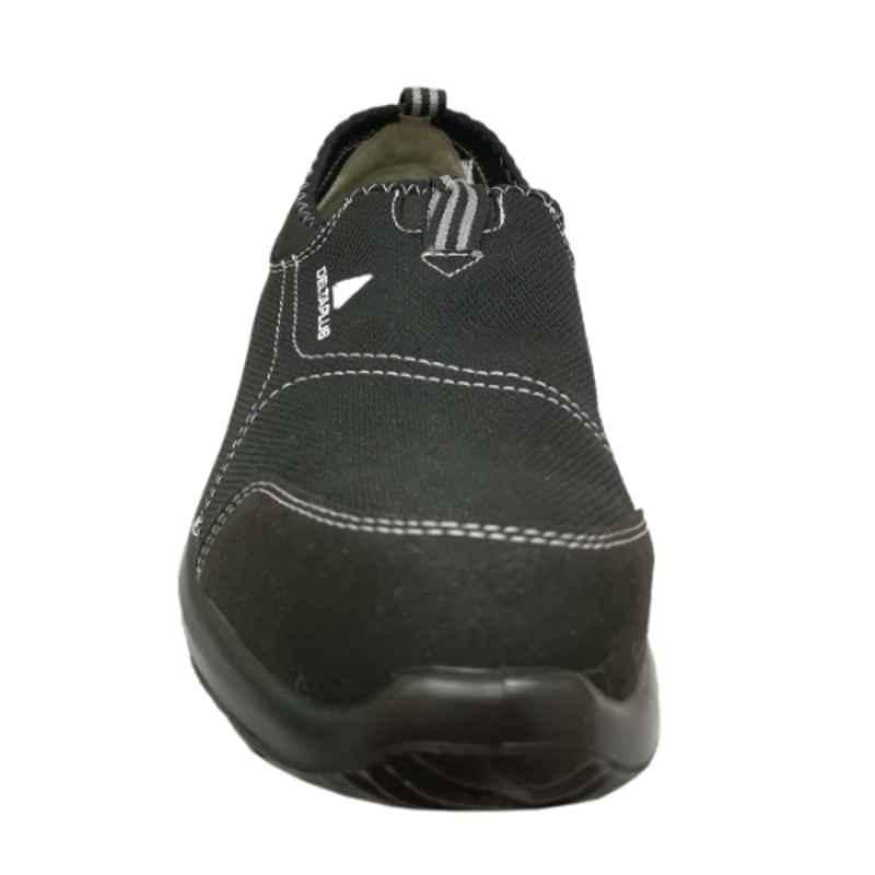 Deltaplus VE Miami Black & White Single Density Safety Shoes, Size: 39
