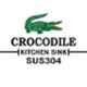 Crocodile 20x17x10 inch Satin Finish Single Bowl Stainless Steel Handmade Kitchen Sink