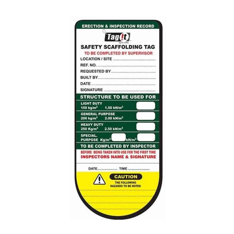 Generic Multicolour Safety Scaffolding Tag, TAGIT