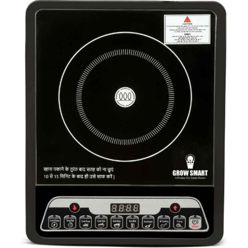 Growsmart PowerChef 2000W Black Push Button Induction Cooktop & 2 Years Warranty