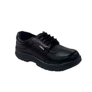 Tungsten Safety 1011B PVC Sole Synthetic Leather Black Steel Toe Safety Shoes, Size: 10