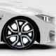 Prigan 4 Pcs 14 inch Black & Silver Press Fitting Wheel Cover Set for Mahindra KUV 100