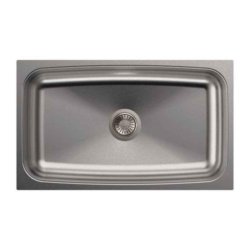 Carysil Elegance Single Bowl Stainless Steel Matt Finish Kitchen Sink, Size: 30x18x9 inch