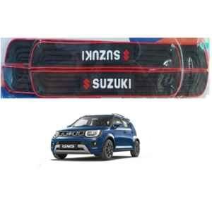 SureStrive 4 Pcs PVC & Rubber Black Car Door Sill Plate Set for Maruti Suzuki Ignis All Model