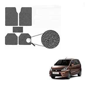 Kozdiko 5 Pcs Grey Heavy Duty Anti-Slip Noodle Nomad Style Car Floor Mat Set for Maruti Suzuki Zen Estilo