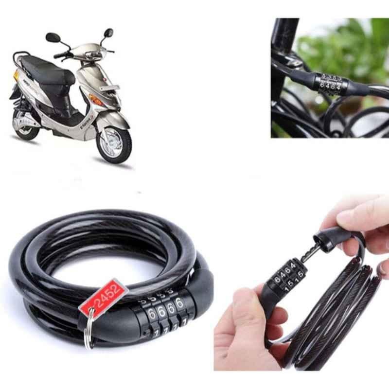 Auto Pearl PVC & Plastic Black Combination Cable Lock for E Sprint, 611