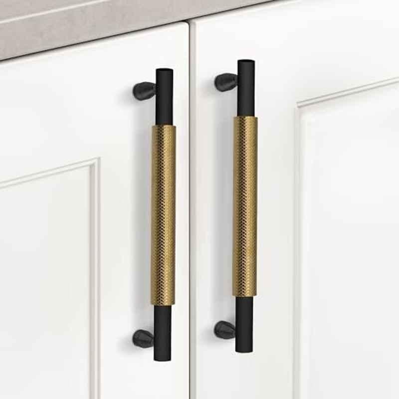 Plantex 224mm Stainless Steel Brass Pull Cabinet Handle for Home & Office, APS-DTC-3910-BA-224MM-PK-2 (Pack of 2)