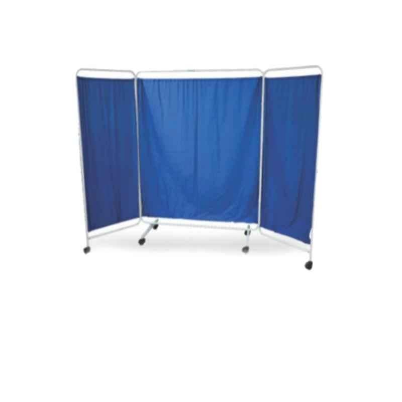 JE HOSPI CRCA 3 Fold Bedside Screen with Curtains, JHE-SS093