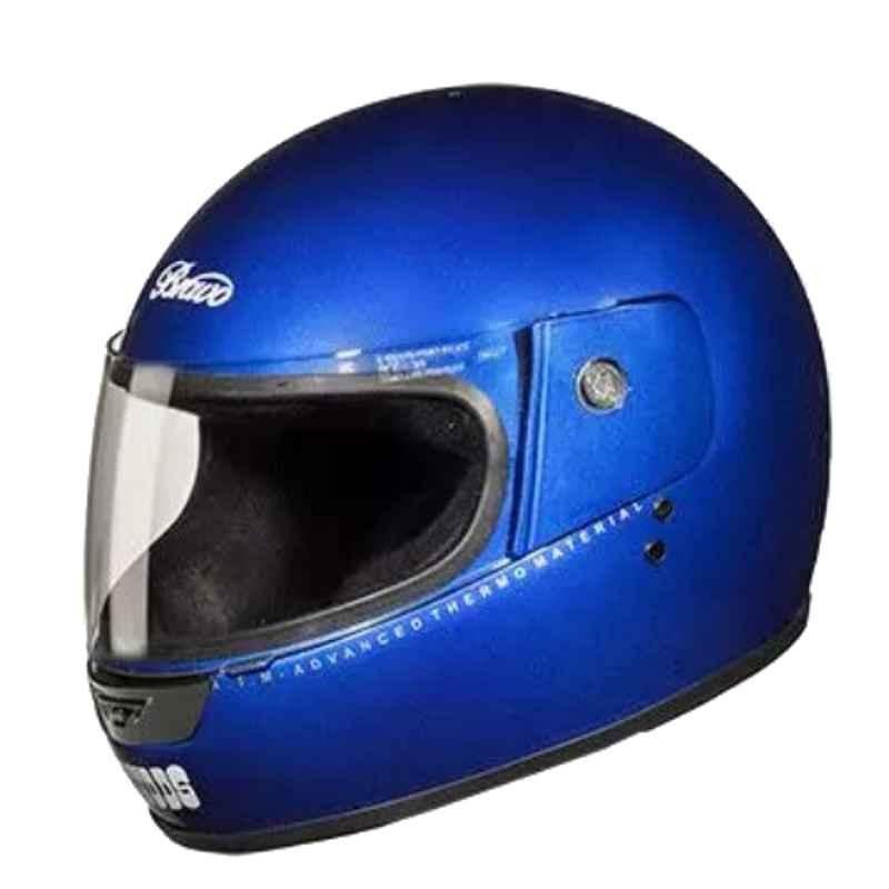 Studds Bravo Expanded Polystyrene Flame Blue Full Face Full Face Helmet, Size: Large