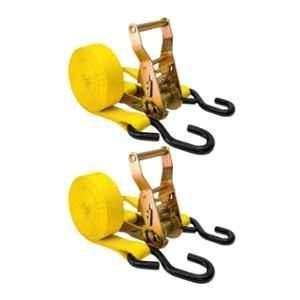 Trion Products 25x10ft Alloy Steel & Polyester Heavy Duty Ratchet Belt with S Hook, 1541S10-2 (Pack of 2)