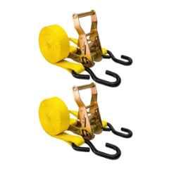 Trion Products 25x10ft Alloy Steel & Polyester Heavy Duty Ratchet Belt with S Hook, 1541S10-2 (Pack of 2)