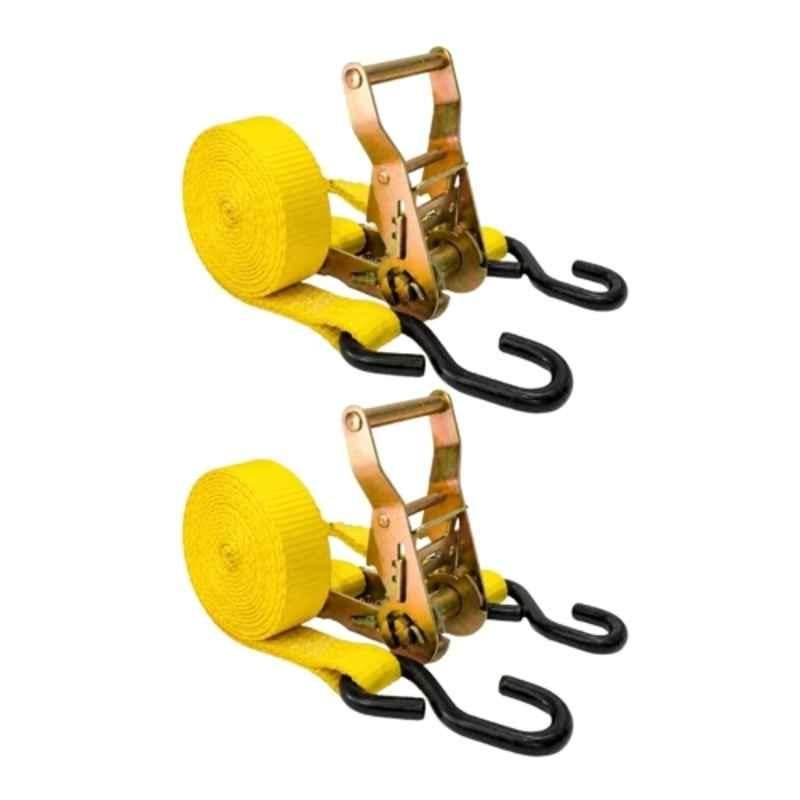 Trion Products 25x10ft Alloy Steel & Polyester Heavy Duty Ratchet Belt with S Hook, 1541S10-2 (Pack of 2)