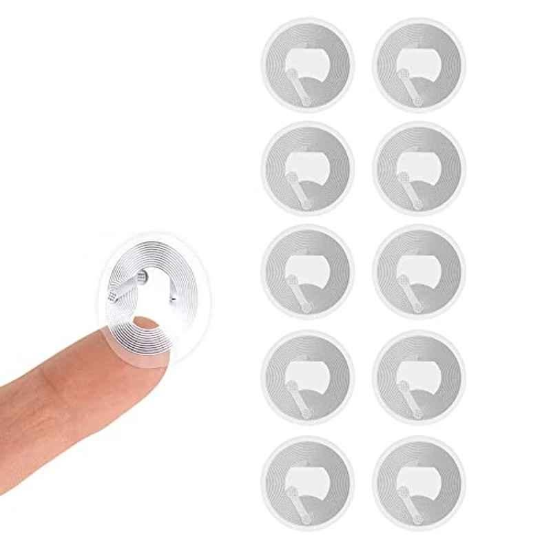 Rubik 10Pcs 2.5x2.5cm Transparent NFC 215 Sticker Tag Set