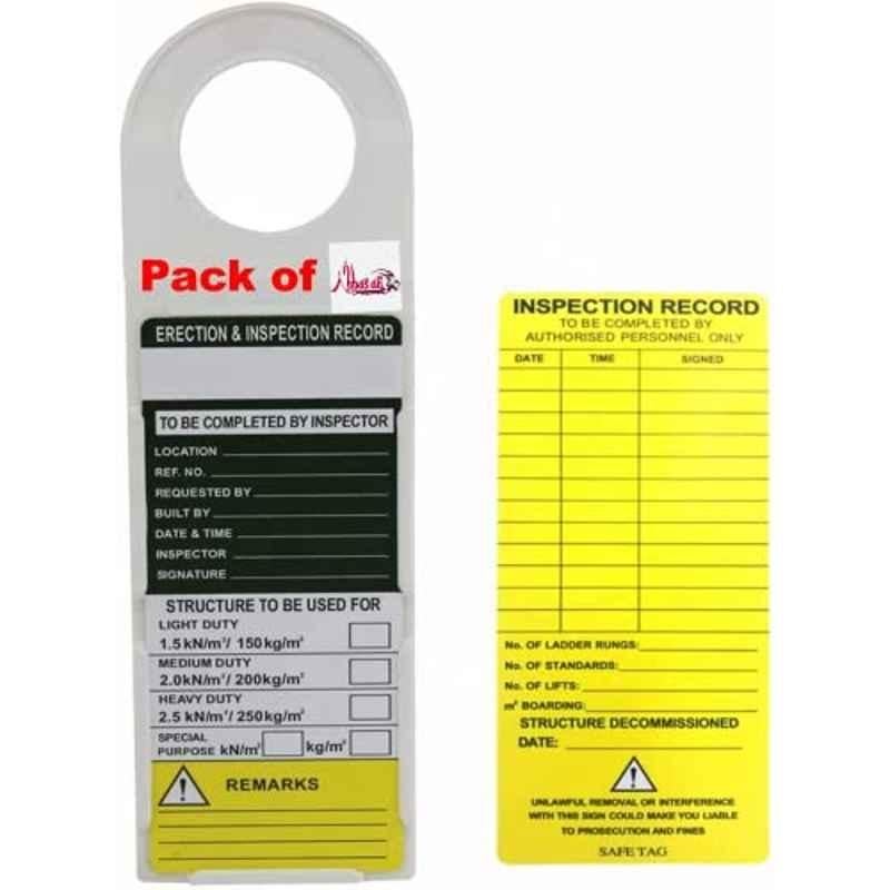 Abbasali Scaffolding Status Holder & Scaffolding And Construction Inspection Tags (Pack of 2)