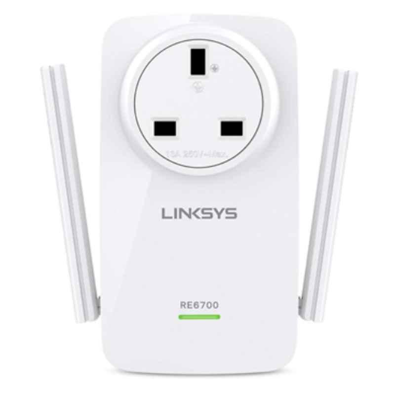 Linksys AC1200 300+867 Mbps Dual Band Wi-Fi Extender, RE6700-ME
