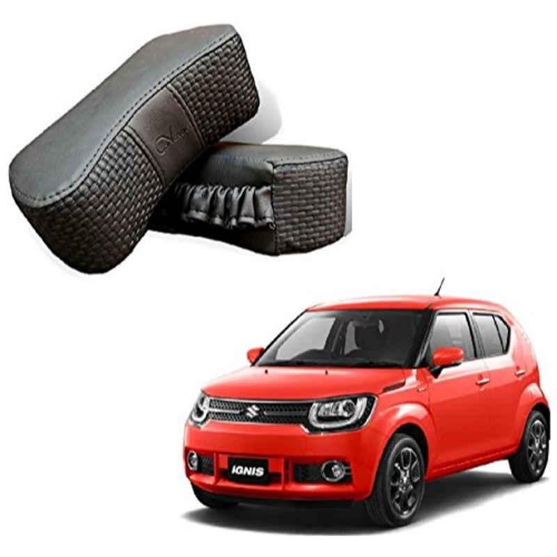 Kozdiko 2 Pcs Memory Foam Grey Neck Rest Cushion Pillow Set for Maruti Ignis