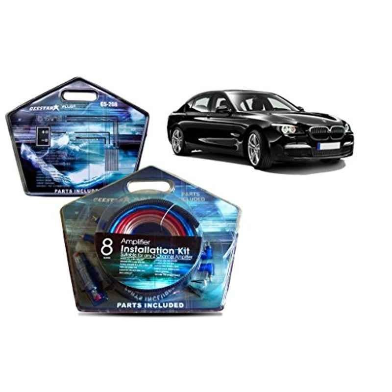 Auto Pearl Geestar Plus 8 Guage 2 Channel Amplifier Full Installation Kit for BMW 730d, GS-208