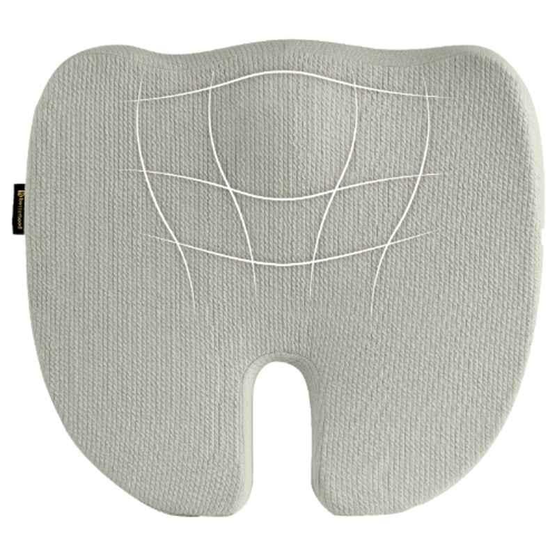 Betterhood Memory Foam & Cotton Grey Seat Cushion for Chairs, Size: Universal (Pack of 2)