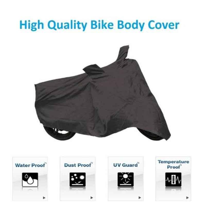 AllExtreme EXBBCBL Black Premium Quality Universal Bike Body Cover