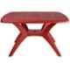 Supreme Melody Red Plastic & Polypropylene Rectangle Outdoor Table