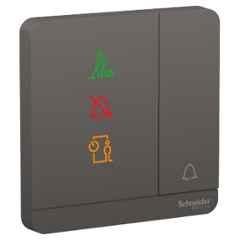 Schneider Electric AvatarOn 10A 250 VAC Polycarbonate Dark Grey Push Pull Button, E8331BPDMW_DG_G8