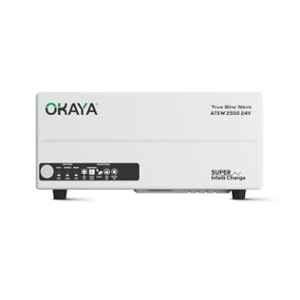 Okaya 2000VA 24V Pure Sinewave Inverter with 2 Battery, Fast Charging & LED Display, ATSW 2550 24V